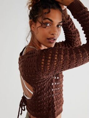 Free People Beach `Waiting For Tonight Fauxchet Top’